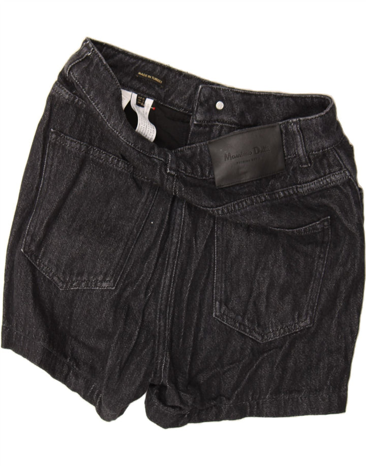MASSIMO DUTTI Womens Denim Shorts EU 36 Small W28 Black Cotton Vintage Massimo Dutti and Second-Hand Massimo Dutti from Messina Hembry 