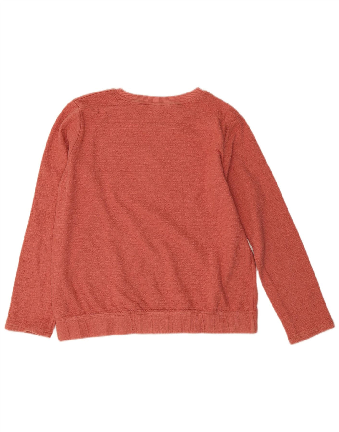 Massimo Dutti Womens Sweatshirt Jumper UK 14 Medium Orange Cotton