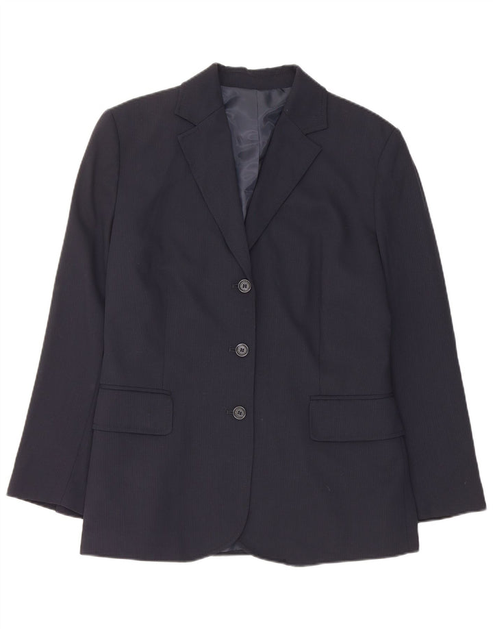 Dolce & Gabbana Womens 3 Button Blazer Jacket IT 44 Medium Navy Blue