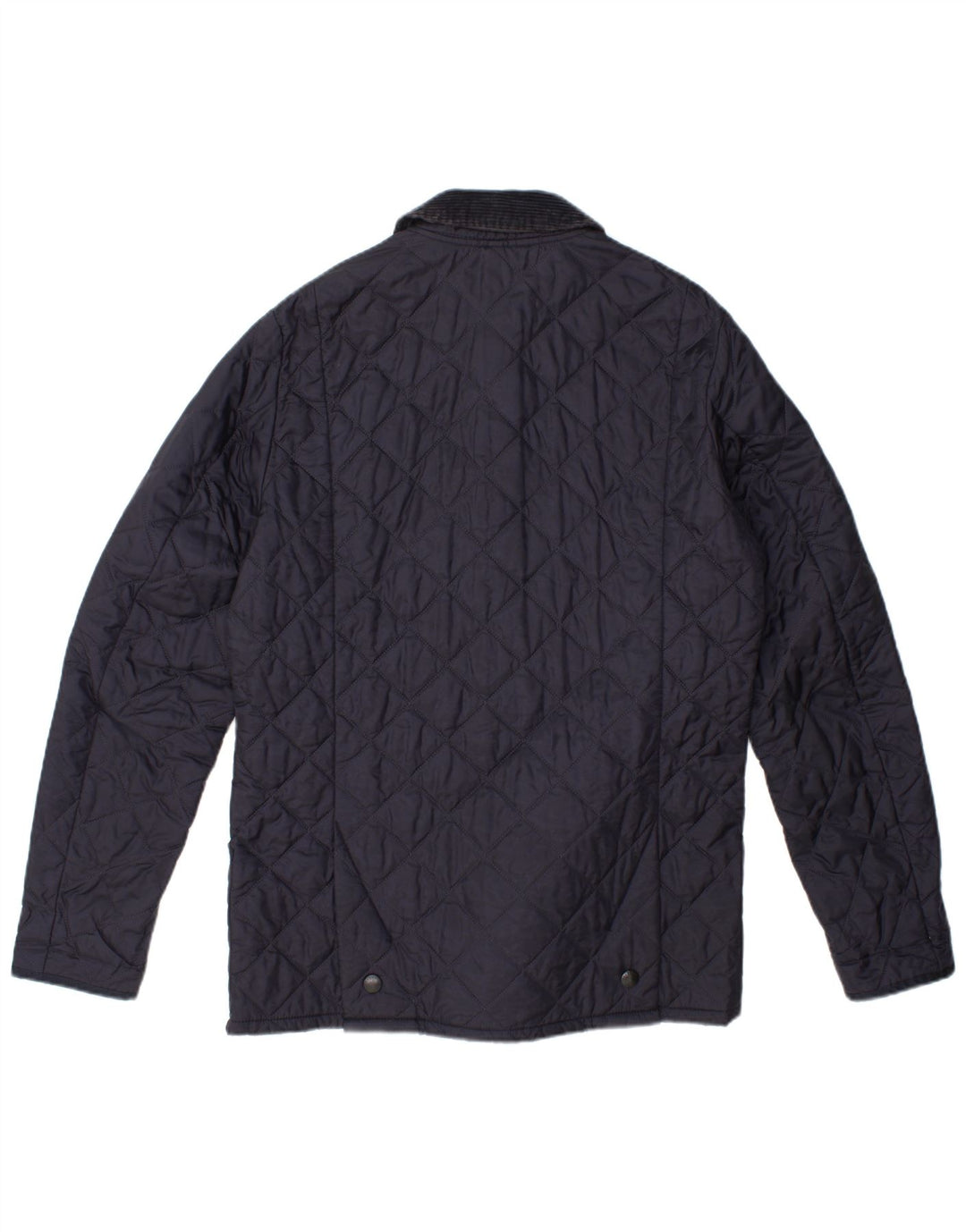 Barbour Mens Quilted Jacket UK 38 Medium Navy Blue Polyamide