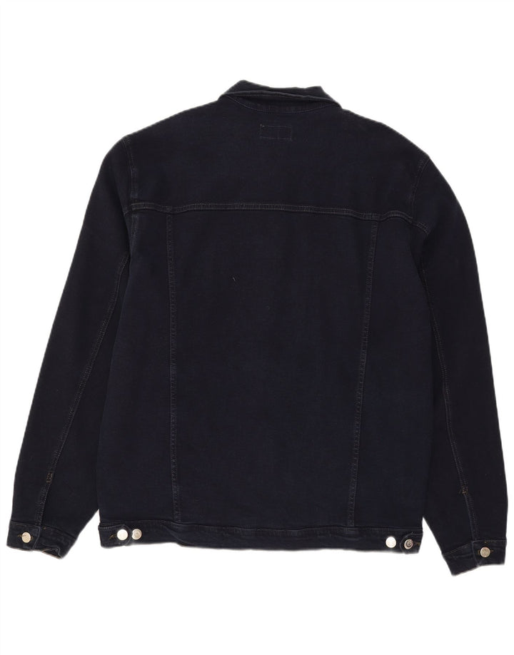 Vintage Mens Denim Jacket UK 46 3XL Navy Blue