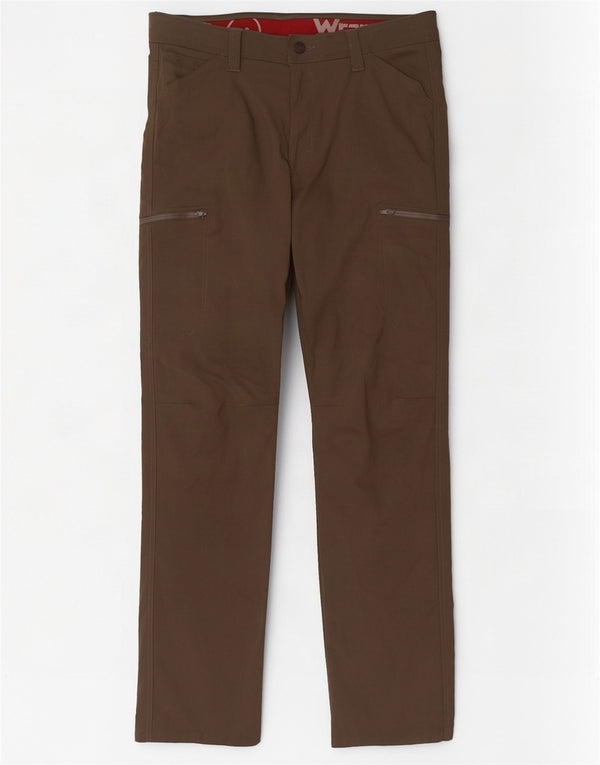 Wrangler Mens Straight Cargo Trousers W32 L32 Khaki Nylon