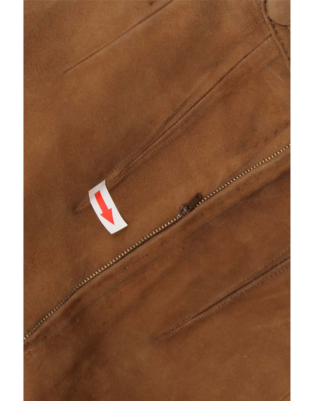 Vintage Womens Suede Skirt W26 Small Beige