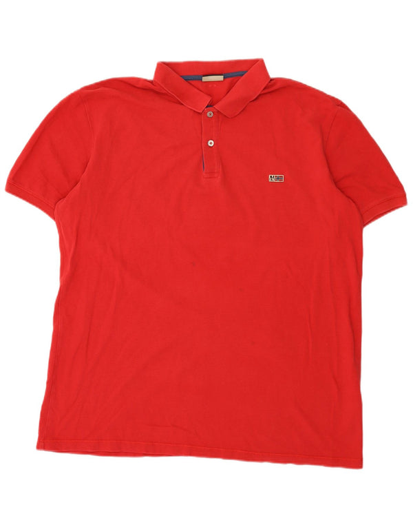 Napapijri Mens Polo Shirt 2XL Red