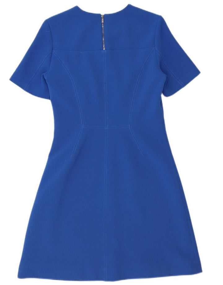 WHISTLE Womens A-Line Dress UK 12 Medium Blue Polyester