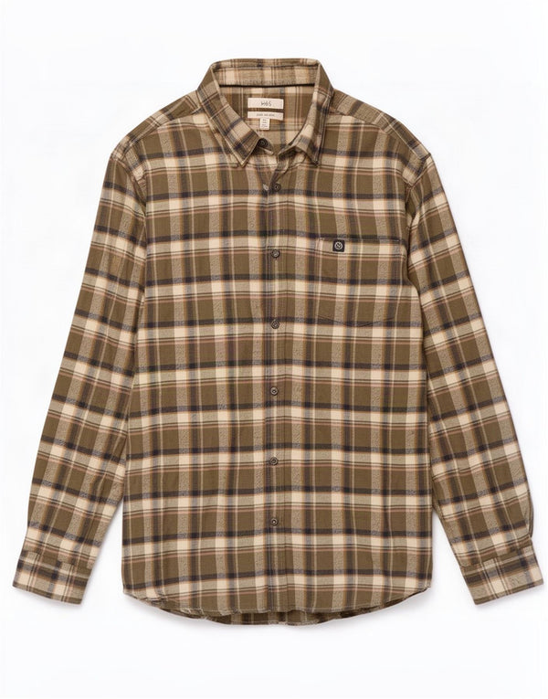 Marks & Spencer Mens Flannel Shirt 2XL Green Check Cotton