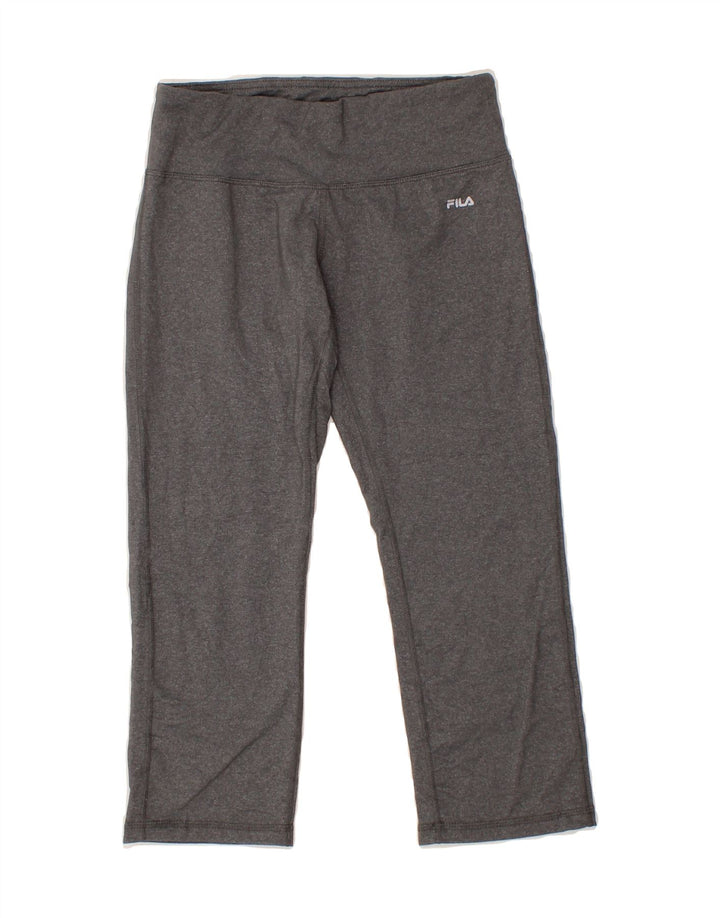 FILA Womens Capri Leggings UK 10 Small  Grey Vintage Fila and Second-Hand Fila from Messina Hembry 