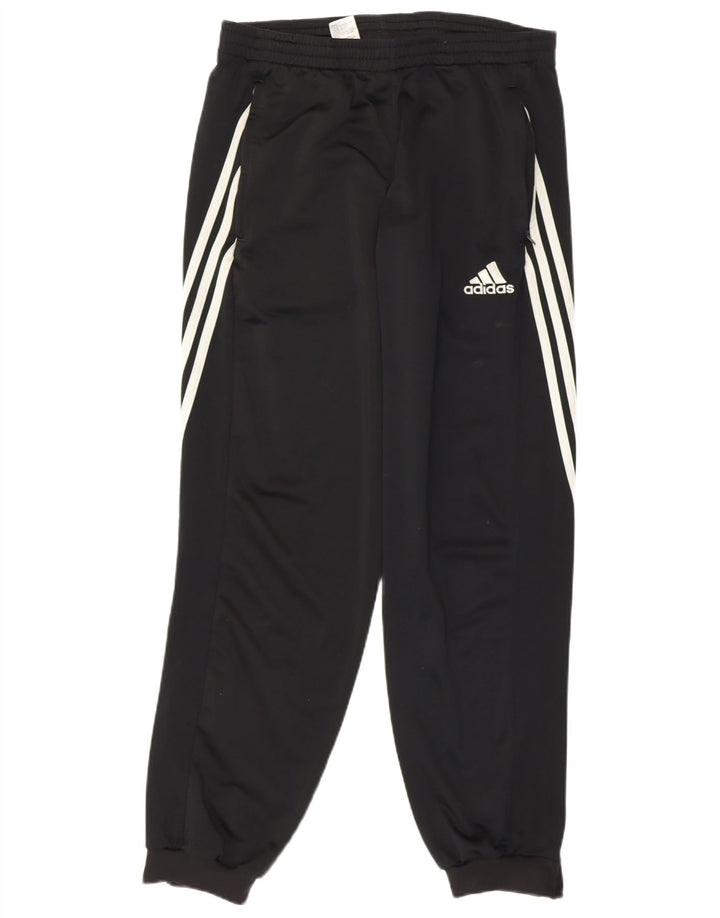 ADIDAS Mens Tracksuit Trousers Joggers Small  Black Polyester