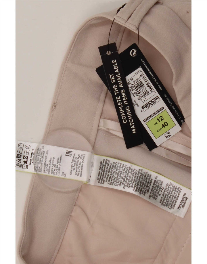 Marks & Spencer Womens Chino Shorts UK 12 Medium W30 Beige Polyester