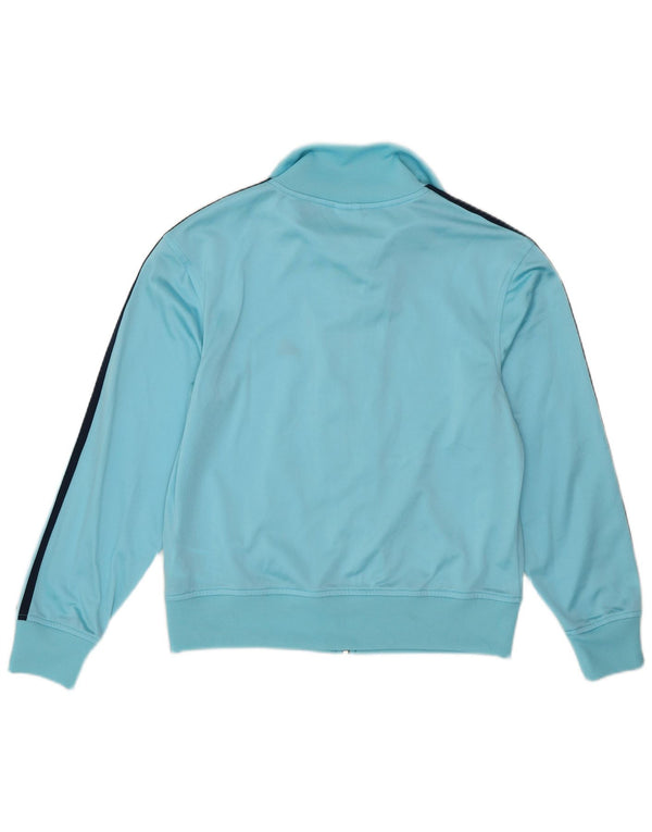 Adidas Womens Tracksuit Top Jacket UK 12 Medium Turquoise Polyester