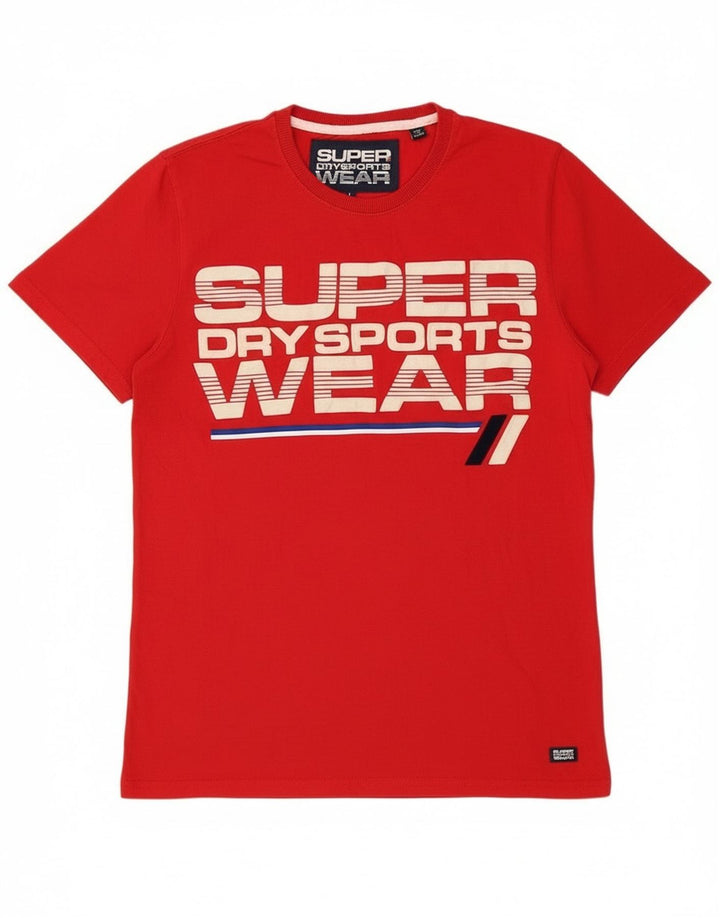 Superdry Mens Graphic T-Shirt Top Large Red Cotton