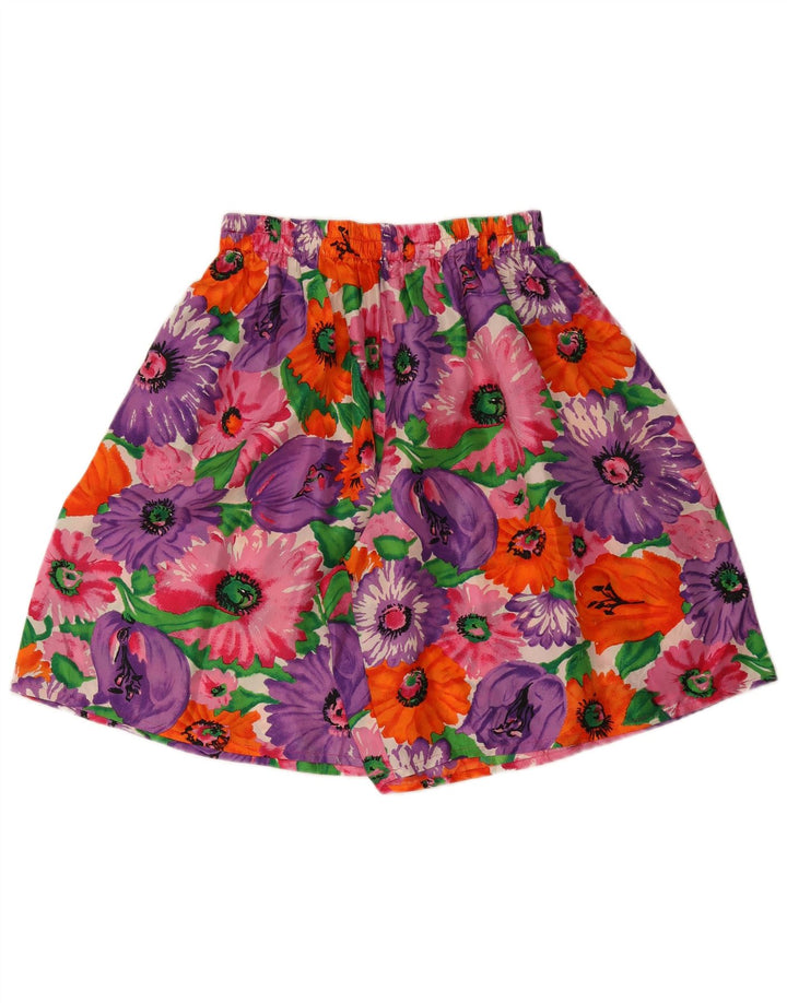 Authentic Womens Casual Shorts UK 14 Medium W28 Multicoloured Floral Silk