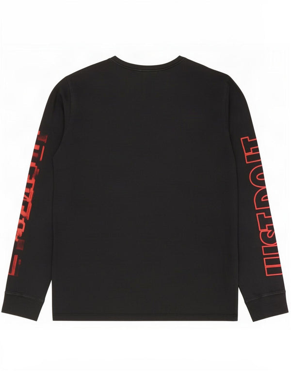 Nike Mens Athletic Cut Graphic Top Long Sleeve Large Black Cotton