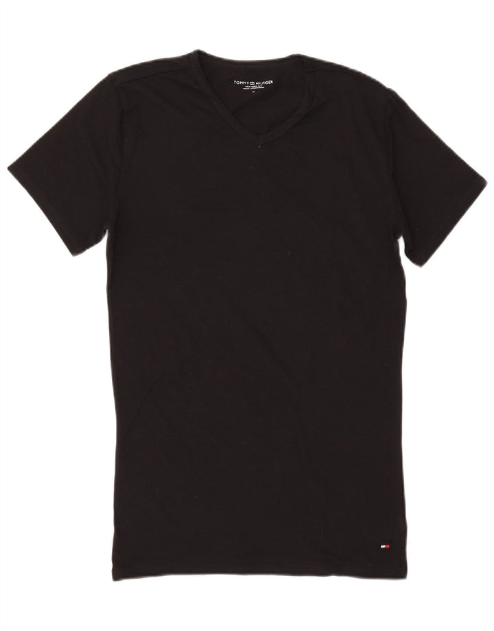 Tommy Hilfiger Mens T-Shirt Top Medium Black Cotton