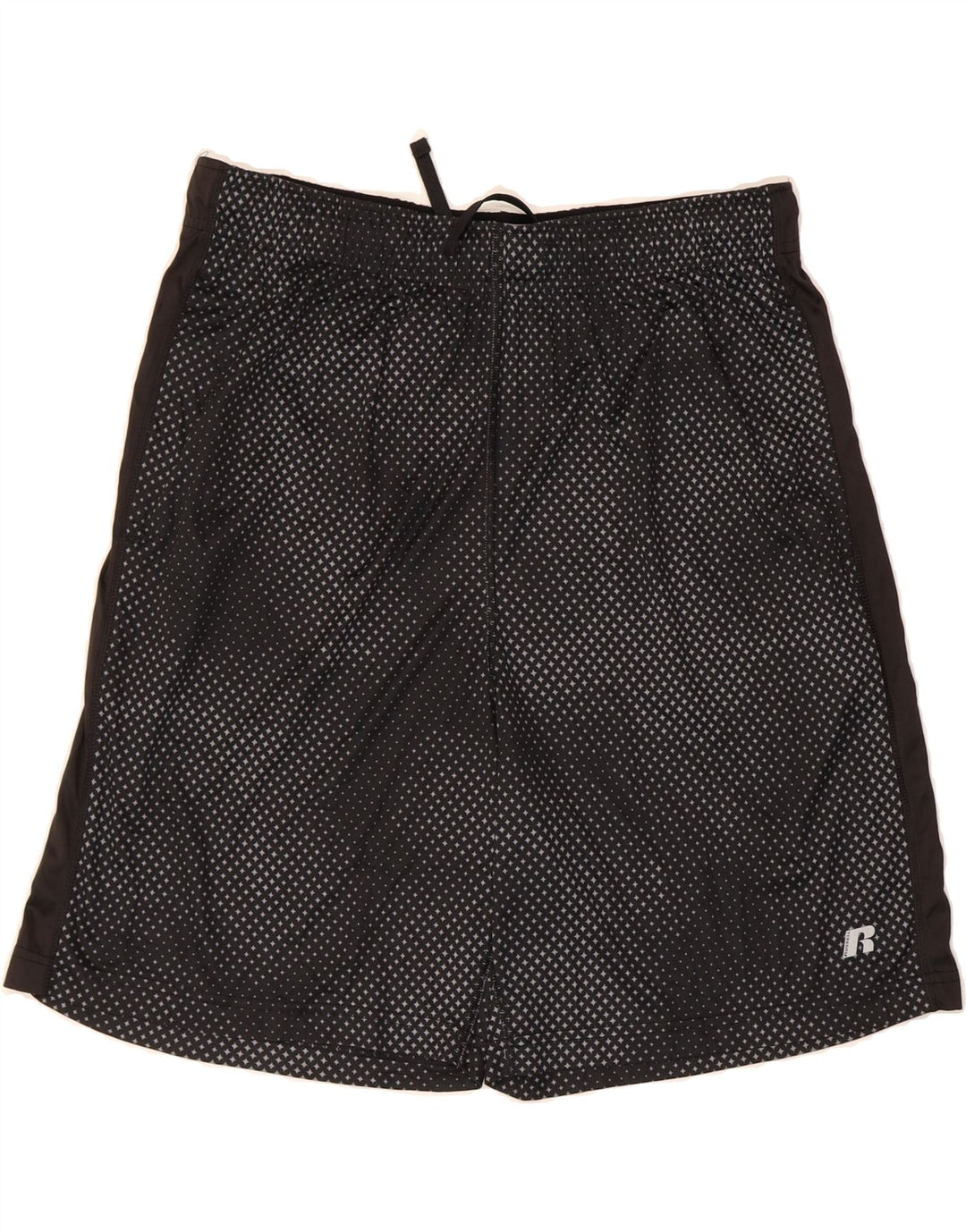 RUSSELL ATHLETIC Mens Sport Shorts Large  Black Flecked Polyester Vintage Russell Athletic and Second-Hand Russell Athletic from Messina Hembry 