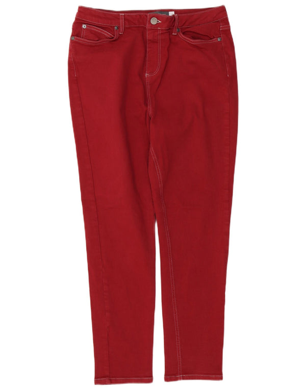 MINT VELVET Womens Slim Jeans UK 14 Large W32 L26 Red Cotton