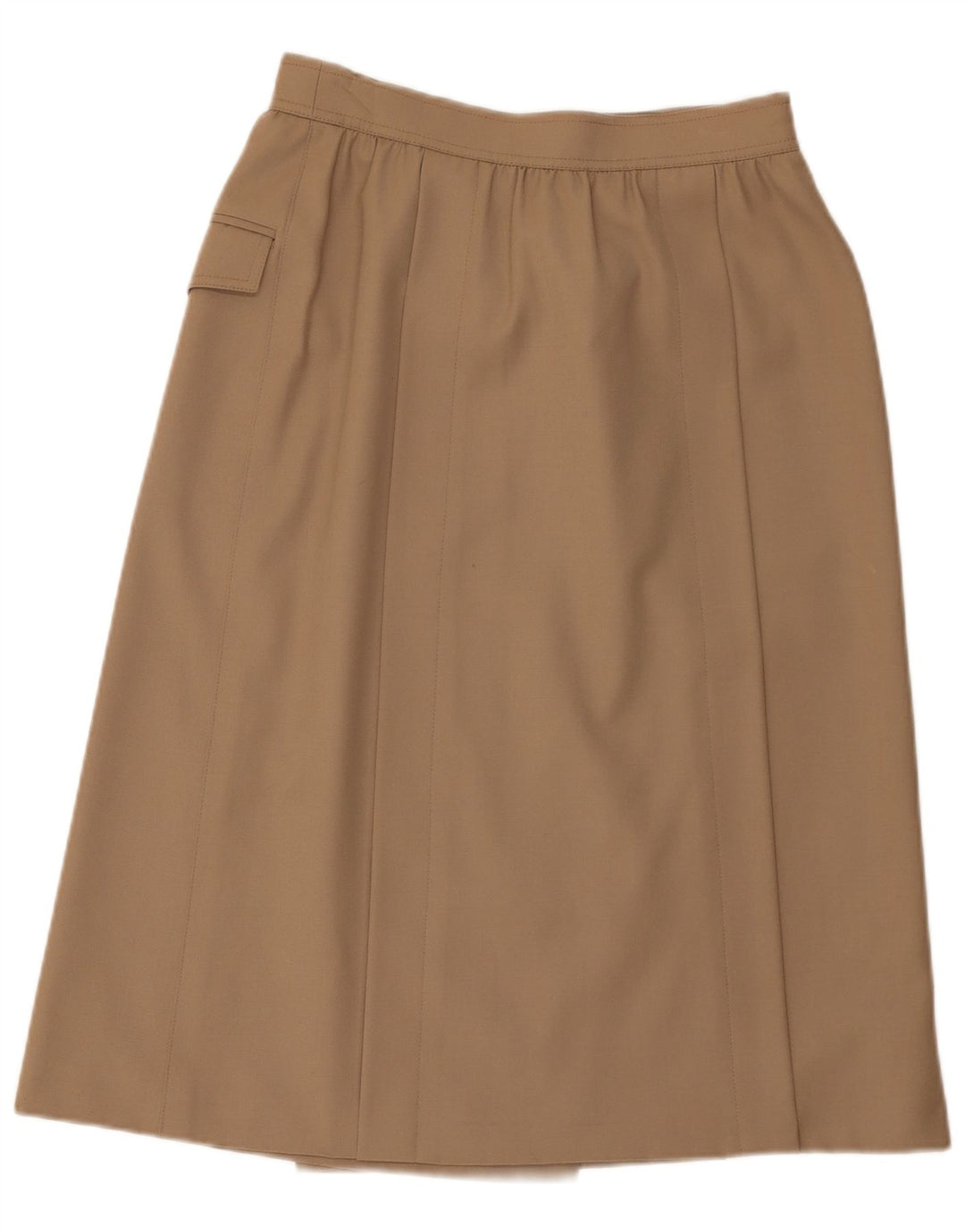Escada Womens Midi Wrap Skirt EU 38 Medium W28 Brown New Wool