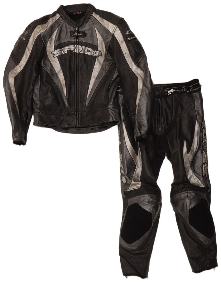 Spidi Mens Motorcycle Graphic 2 Piece Set Size 48 Medium Black Leather