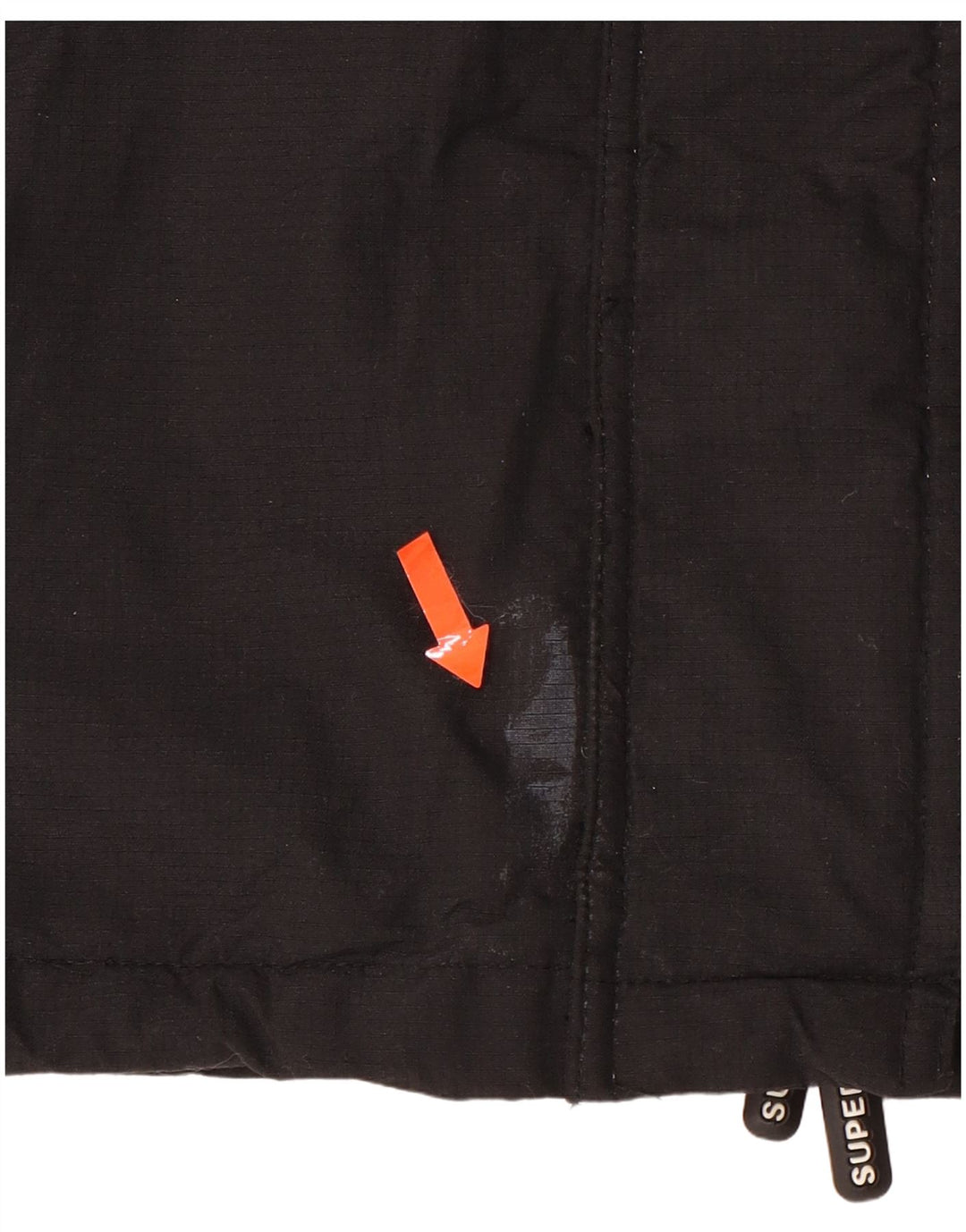 SUPERDRY Womens Windcheater Hooded Windbreaker Jacket UK 14 Medium Black