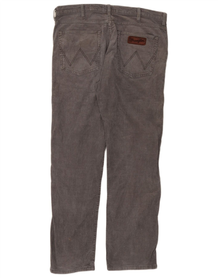 WRANGLER Mens Arizona Stretch Straight Corduroy Trousers W36 L32 Grey