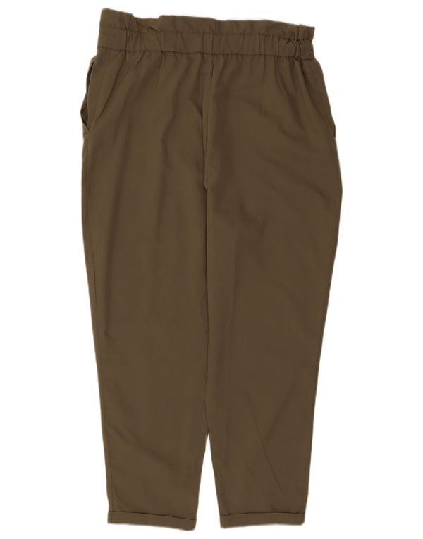 Zara Womens High Waist Tapered Casual Trousers Medium W28 L24 Khaki