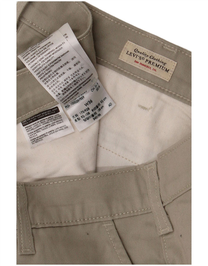 LEVI'S Mens Tapered Chino Trousers W36 L28 Beige Cotton