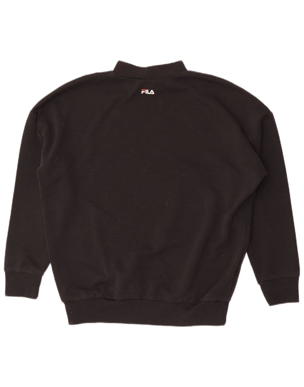 Fila Mens Loose Fit Sweatshirt Jumper Small Black Polyester