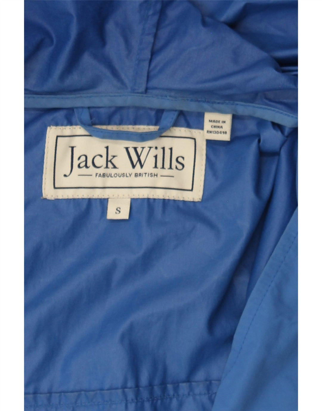 JACK WILLS Mens Hooded Rain Jacket UK 36 Small Blue Nylon Vintage Jack Wills and Second-Hand Jack Wills from Messina Hembry 