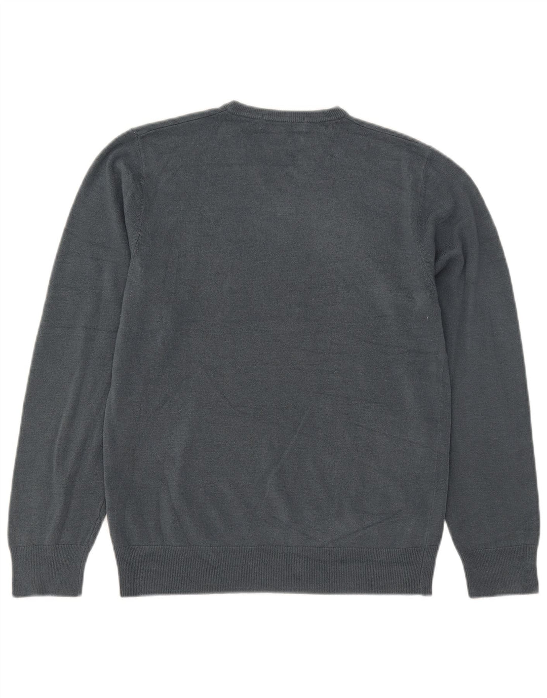 Marks & Spencer Mens V-Neck Jumper Sweater Medium Grey Acrylic