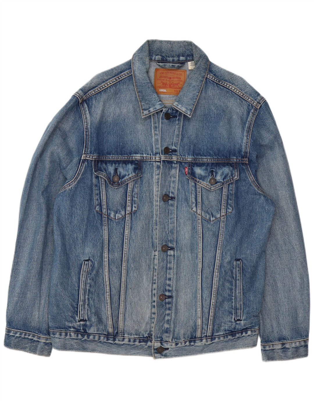 Levi's Mens Denim Jacket UK 42 XL Blue Cotton