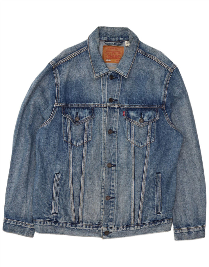 Levi's Mens Denim Jacket UK 42 XL Blue Cotton