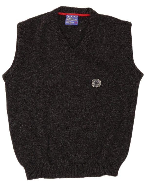 Sport Ice Mens Iceberg Vest Tank Top Medium Grey Flecked Virgin Wool