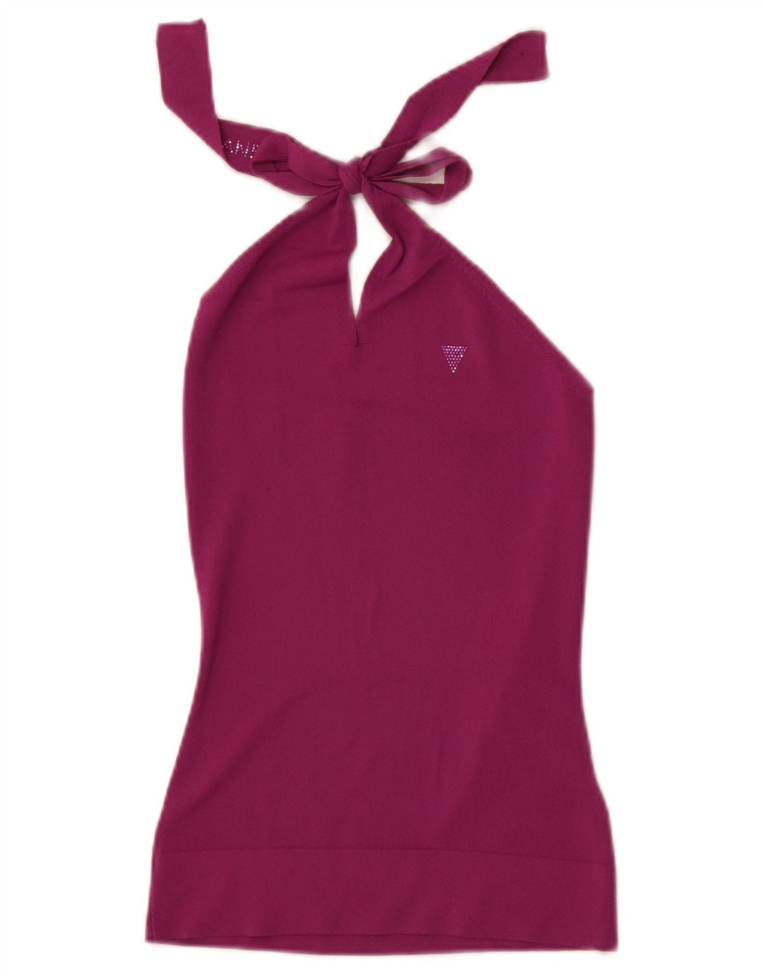 Guess Womens Halter Top UK 12 Medium Purple Viscose