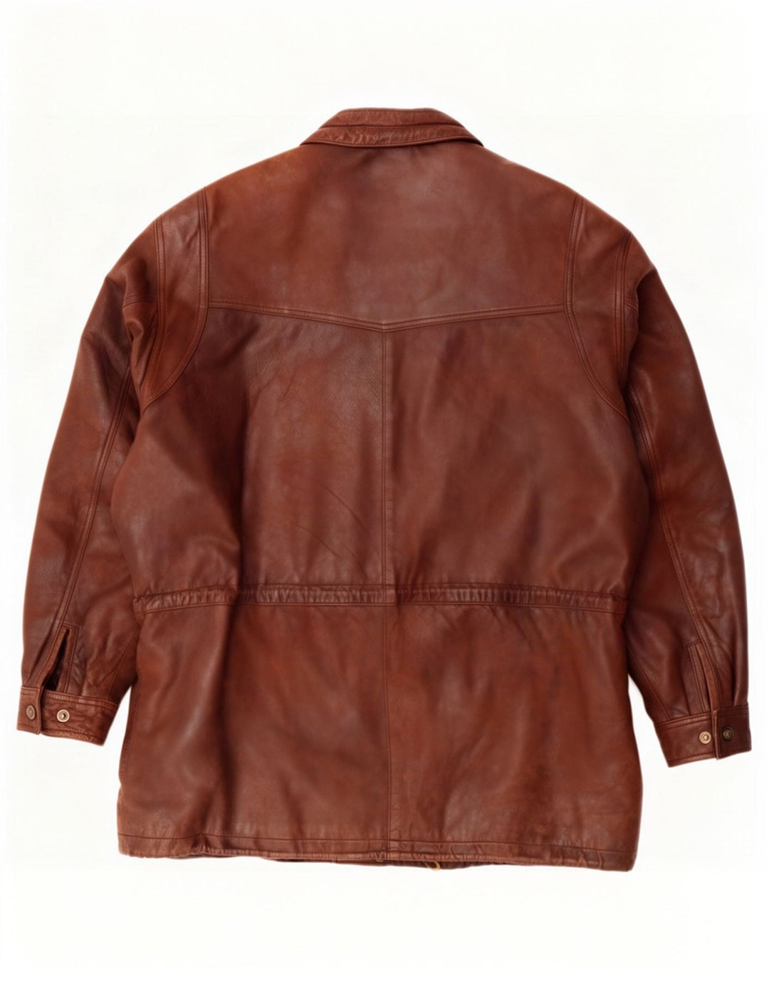 Morena Mens Leather Jacket IT 52 XL Brown