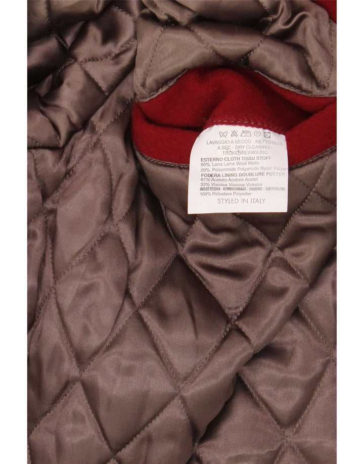 Ciao Mens Overcoat IT 54 XL Red Wool