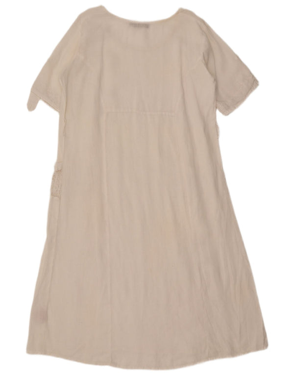 Positano by Jean Paul Womens Oversized A-Line Dress UK 14 Medium Off White