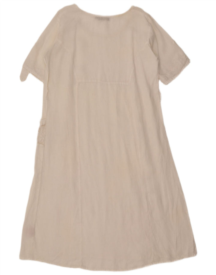 Positano by Jean Paul Womens Oversized A-Line Dress UK 14 Medium Off White