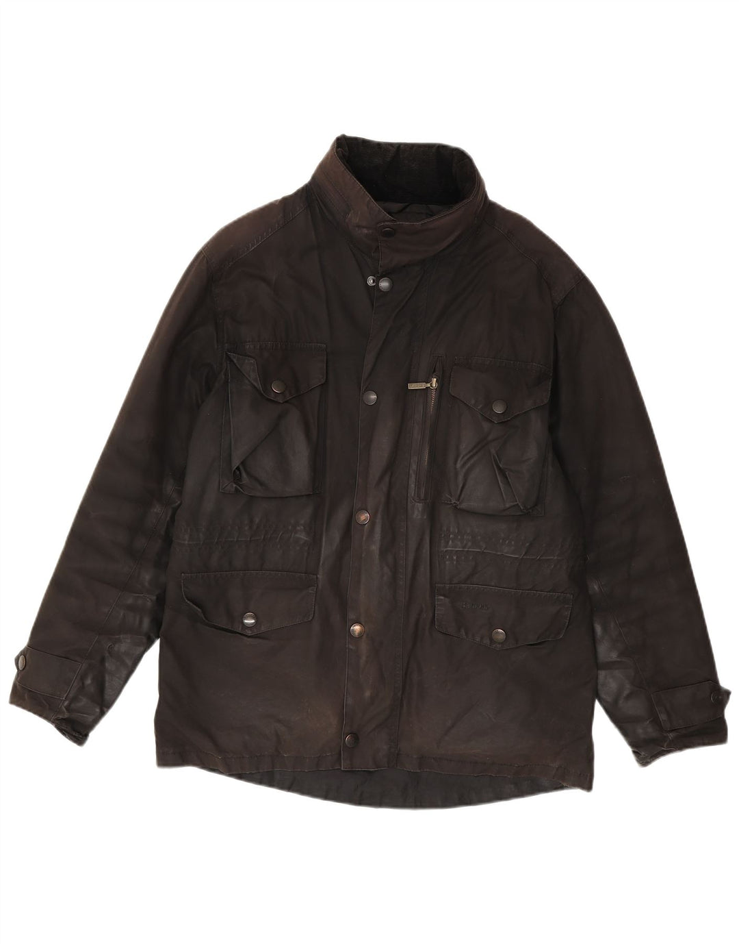 BARBOUR Mens Waxed Cotton Jacket UK 38 Medium Brown