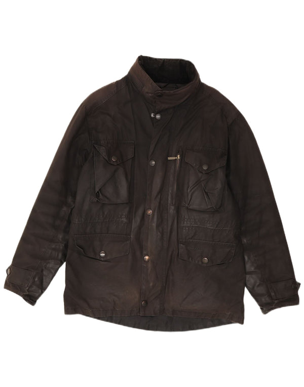 BARBOUR Mens Waxed Cotton Jacket UK 38 Medium Brown