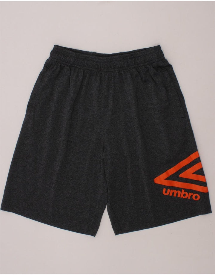UMBRO Boys Graphic Sport Shorts 12-13 Years Large Grey Polyester Vintage Umbro and Second-Hand Umbro from Messina Hembry 