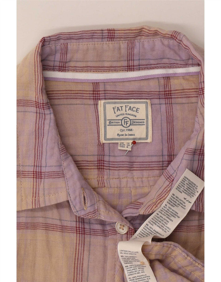 Fat Face Womens Shirt UK 12 Medium Multicoloured Check Cotton