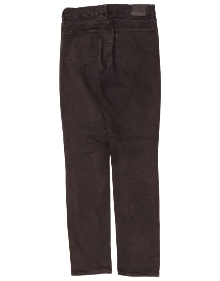 Levi's Womens 724 High Rise Straight Jeans W30 L30 Black Cotton