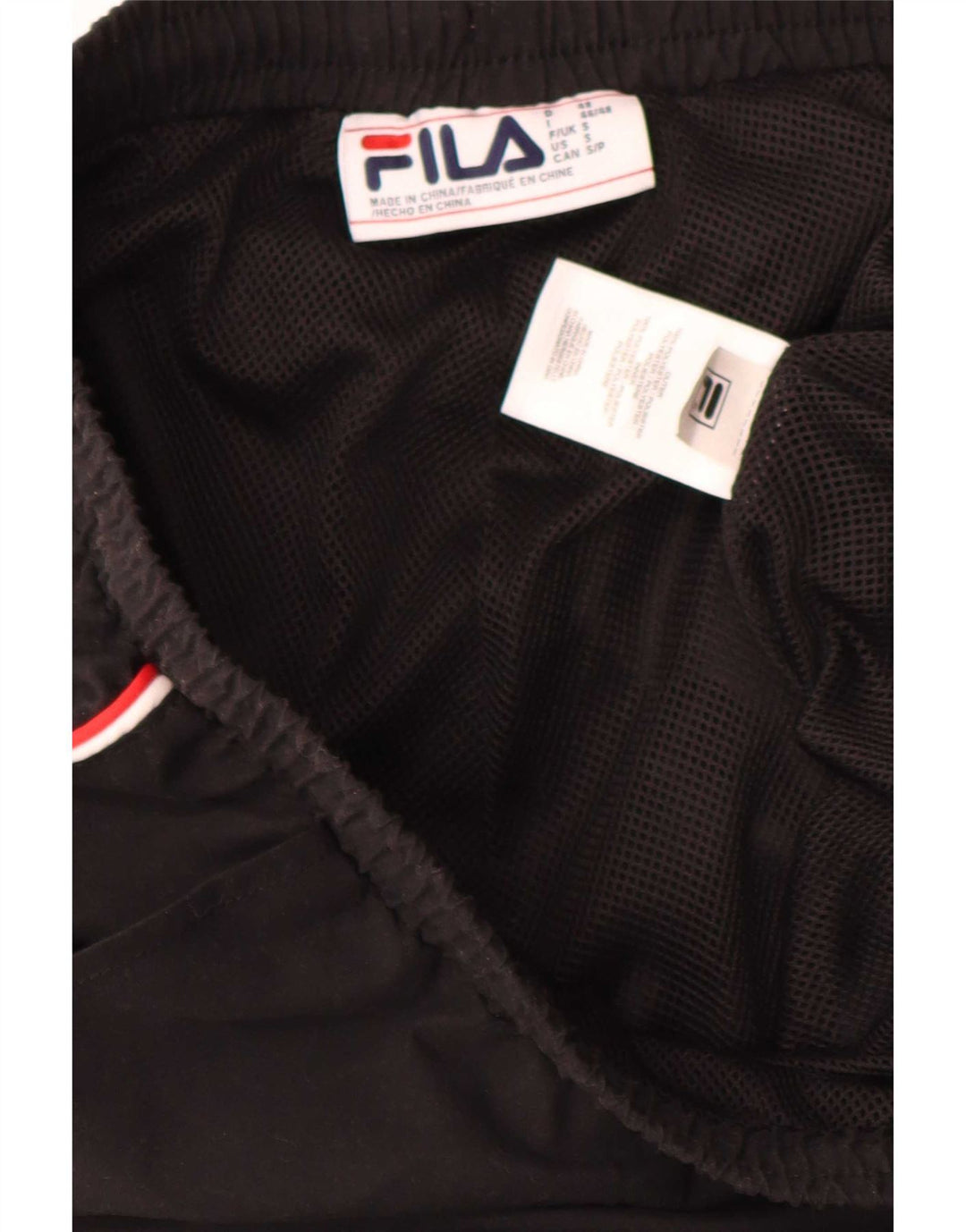 Fila Mens Tracksuit Trousers Joggers Small Black Polyester