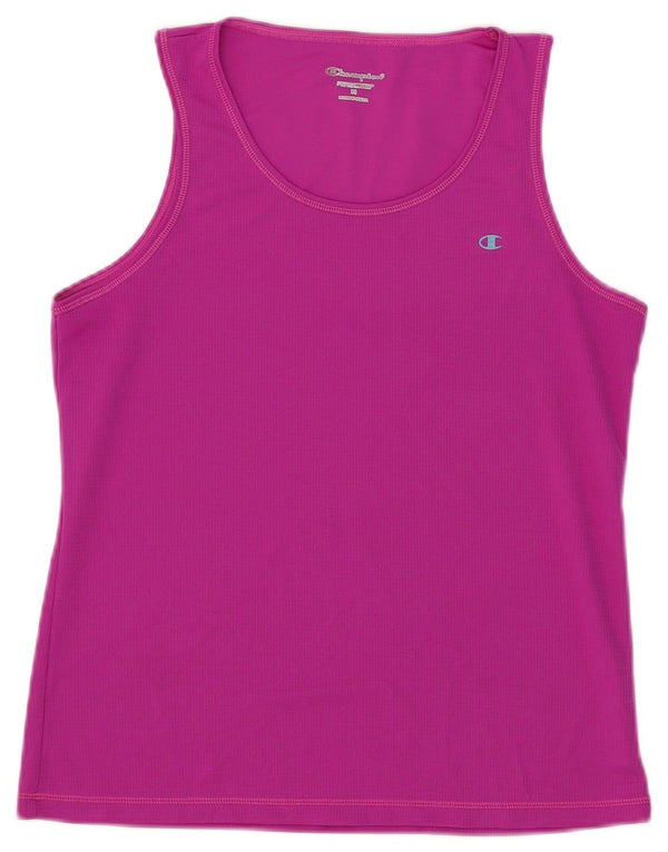 Champion Womens Vest Top UK 12 Medium Pink Polyester