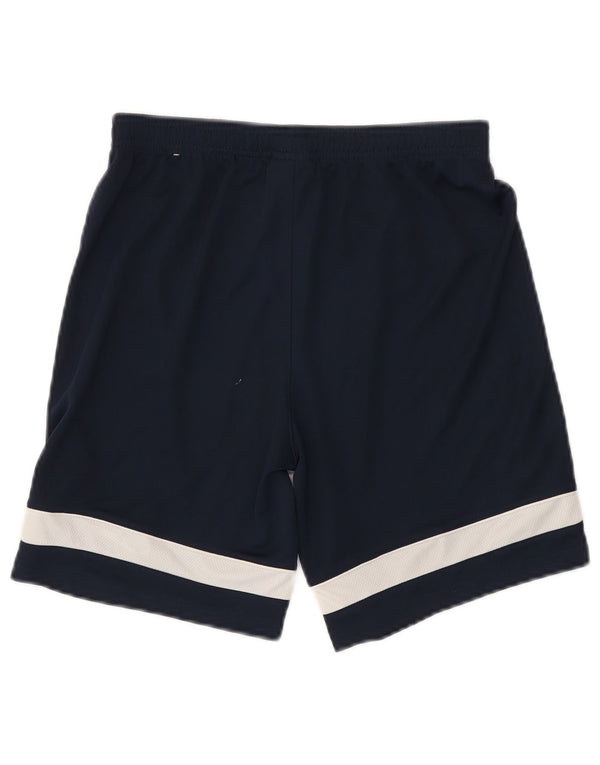 NIKE Boys Dri Fit Sport Shorts 12-13 Years Large Navy Blue Colourblock
