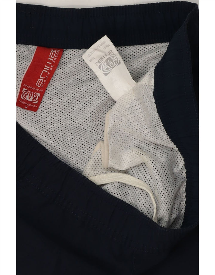 ANIMAL Mens Graphic Swimming Shorts Medium  Navy Blue Polyester