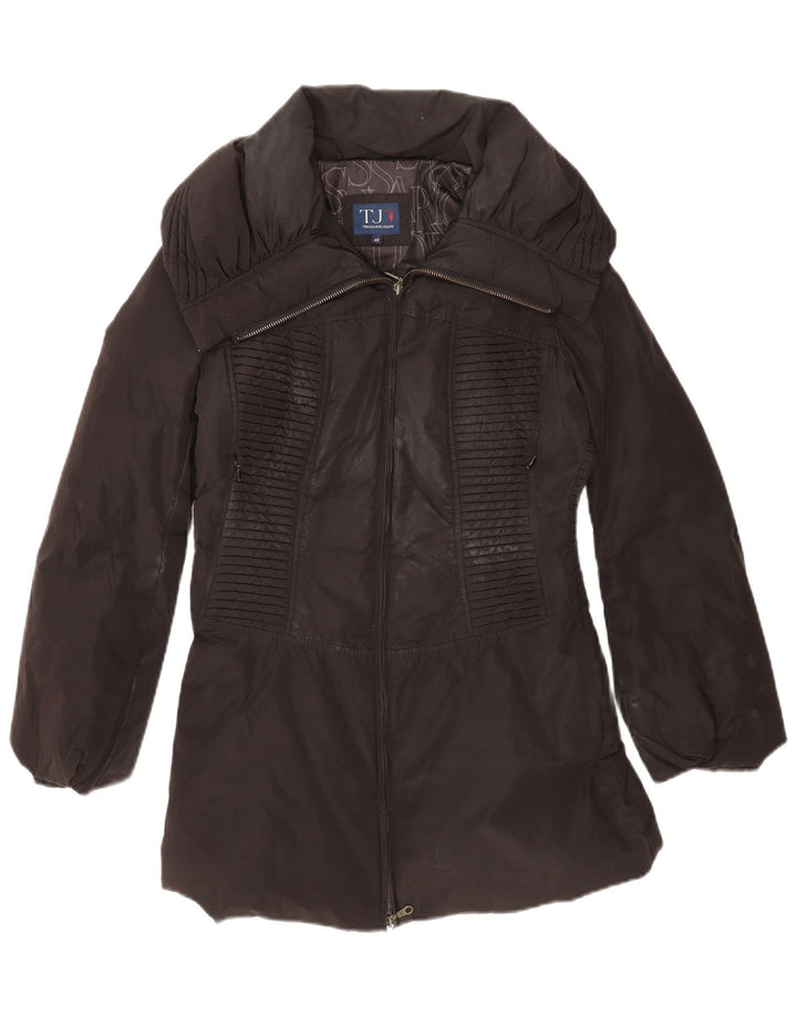 Trussardi Jeans Womens Padded Coat IT 40 Small Black Polyester