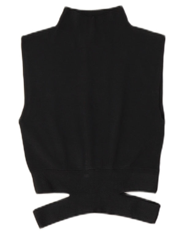 Zara Womens Sleeveless Knit Crop Top UK 10 Small Grey