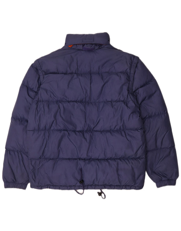 Sergio Tacchini Mens Hooded Padded Jacket UK 40 Large Blue Polyamide