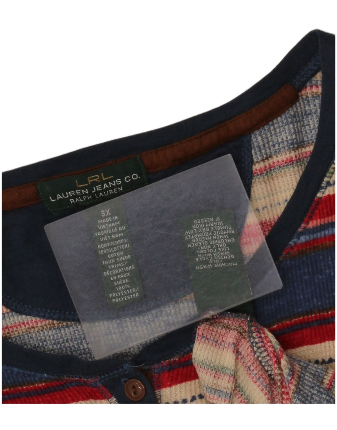 RALPH LAUREN Womens Drop Waist Dress UK 22 3XL Multicoloured Striped